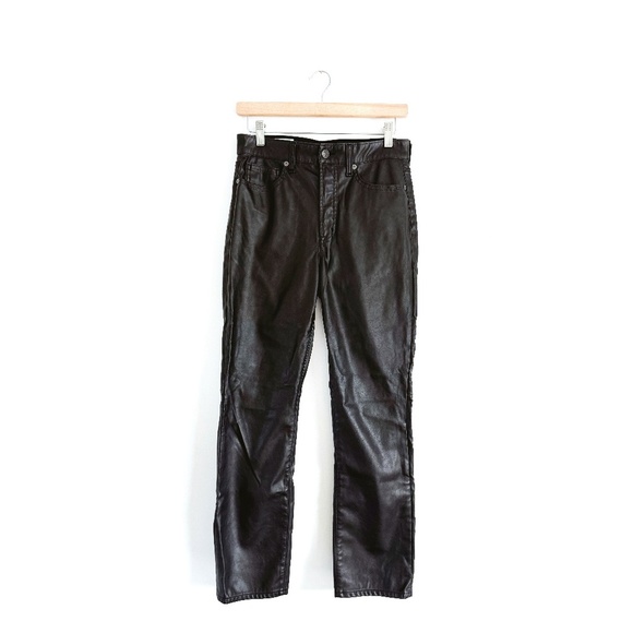 GAP Women's Vintage Slim High Rise Vegan Leather Pant - Size 28 (6 Regular) - Picture 2 of 11